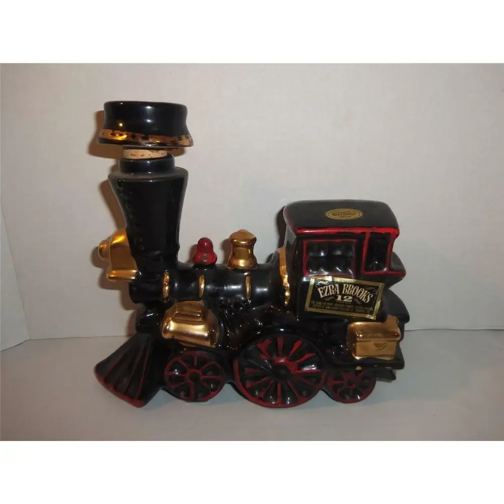 Ezra Brooks Whiskey Heritage Train Engine Decanter Locomotive Empty -021507